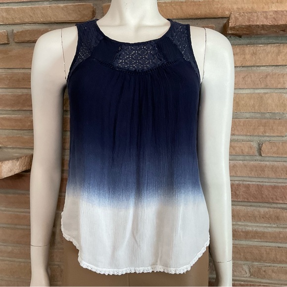 Ombré Crinkle Tank Top - Picture 1 of 8